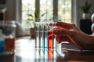 Water testing kit being used in a West Palm Beach home after water damage